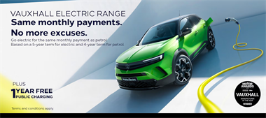 Vauxhall Electric New PCP Offers With Monthly Payment Parity Between Electric and Petrol Models
